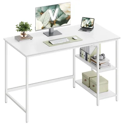 Produktbild von VASAGLE Computertisch Schreibtisch mit 2 Regale 120 x 75 x 60 cm weiß