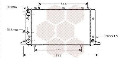 Produktbild von VAN WEZEL 03002053 Kühler Wasserkühler Motorkühler für AUDI 100 Limousine (44, 44Q, C3) 100 Avant (44, 44Q, C3)