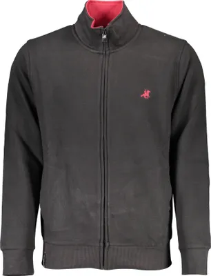 Produktbild von Elegantes Herren-Sweatshirt mit Reißverschluss - Schwarz, Langarm-Fleece