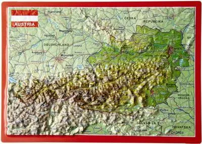 Produktbild von Reliefpostkarte Österreich