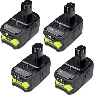 Immagine prodotto di Adattatore per batteria, capacità 6000mAh, compatibile con gli utensili elettrici, 4 batterie