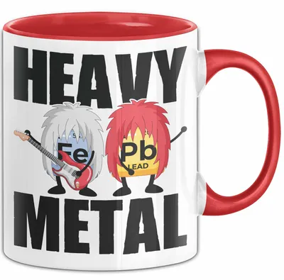 Produktbild von Punk Rock Metal Chemiker Tasse Geschenk Lustiger Spruch Musiker Wissenschaft (Rot)