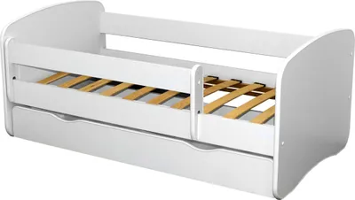 Produktbild von Bubema Belfino  Kinderbett mit Rausfallschutz und Schubkasten, inkl.Lattenrost, verschiedene Größen, Größe: 70 x 140 cm, Farbe: weiß