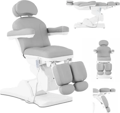 Zdjęcie produktu dla Fotel Kosmetyczny Podologiczny Do Tatuażu Pedicure Spa Ercolano - Szary