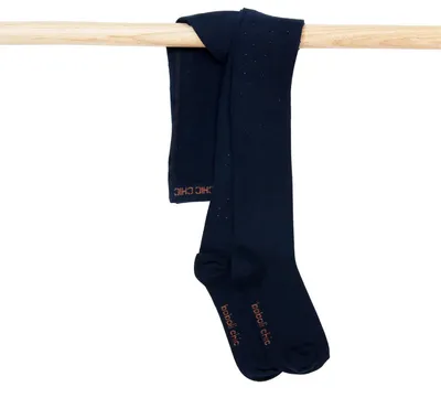 Produktbild von Bóboli Mädchen Strumpfhose dunkelblau mit braunen Glitzersteinen Gr. 92 - 172 140 ()