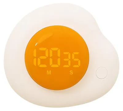 Produktbild von Eieruhr mit Magnet und LED-Anzeige – Ein-Knopf für 8 Minuten (weiches Ei), Drehregler von 1 s bis 180 min, drei Klingeltöne – für Küche, Senioren und Kinder