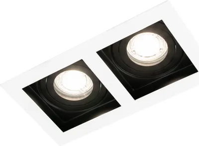 Produktbild von Deckenstrahler Einbaustrahler RUTEN 2 WHITE quadratisch doppelt schwarz-weiß EDO777129 EDO