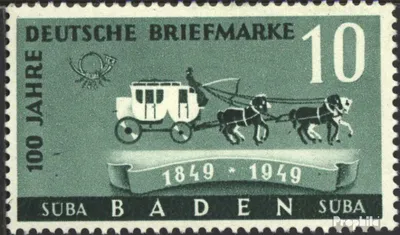 Produktbild von Briefmarken Franz. Zone-Baden 1949 Mi 54 postfrisch 100 J.Briefmarken
