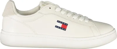 Produktbild von Elegante weiße Damensportschuhe mit herausnehmbarem Fußbett & Logo