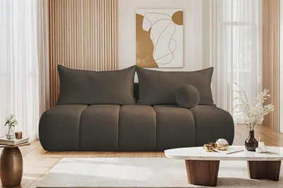 Produktbild von Kaiser Möbel Dreisitziges Sofa PIANO mit Schlaffunktion Dunkelbraun