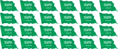 Produktbild von Mini Aufkleber Set - Pack wehend - 33x20mm - selbstklebender Sticker - Saudi Arabien - Flagge / Banner / Standarte fürs Auto, Büro, zu Hause und die Schule - 24 Stück