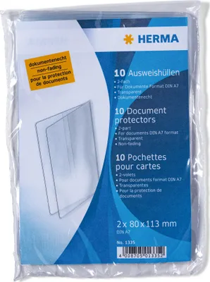 Obrázok produktu pre HERMA 1335 Držiak na identifikačné karty 2xDIN A7 Transparent