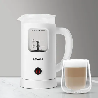 Produktbild von Bewello – Elektrischer Milchaufschäumer – 400 ml – 550 W – 230 V – Kalter oder heißer Schaum und Erhitzen von Kakao