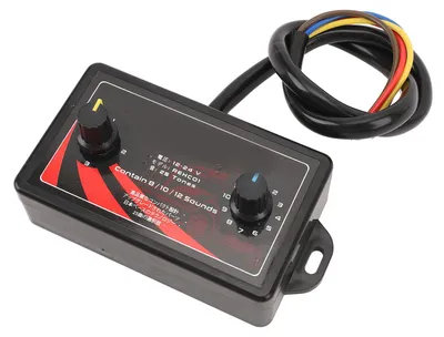 Image de Contrôleur de klaxon de voiture avec 25 effets sonores, modèle professionnel, 12 V CC à 24 V, universel, compatible avec voitures, motos, camions et bateaux