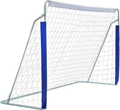Image de But de football 244 x 152 x 91 cm - Kit de but de football portable avec filet, sac de transport et piquets - But pliable pour jeunes, idéal pour l'entraînement dans le jardin et en extérieur - Bleu