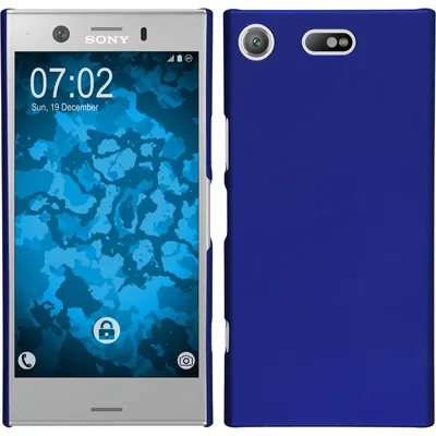 Produktbild von PhoneNatic Case kompatibel mit Sony Xperia XZ1 Compact - Hülle blau gummiert Hard-case Cover