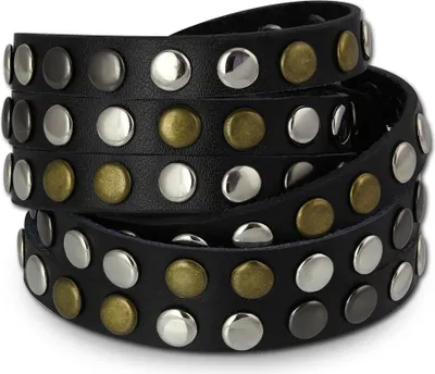 Imagen del producto de Pulsera SilberDream para hombre, de cuero y acero inoxidable, color , diseño enrollado, modelo LAP087S