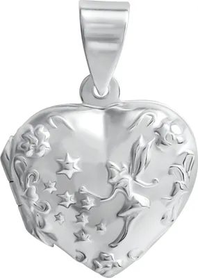 Produktbild von V Anhänger 925/- Sterling Silber weiß Medaillon Herz