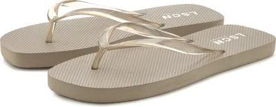 Produktbild von LSCN by Lascana Badezehentrenner Flip-Flops, Badelatsche, Badeschuhe, Sandale, Pantolette, Badeschlappe stone Größe 36