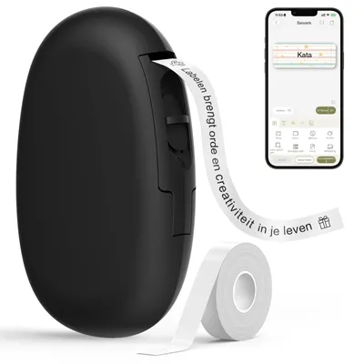 Obrázok produktu pre Bluetoothová tlačiareň štítkov s 1 rolou štítkov, čierna