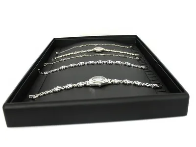 Produktbild von Vorlagebrett Schmucktablett Schmucklade für Ketten Armbänder kompl. Kunstleder
