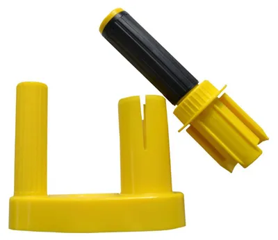 Produktbild von 1x Abroller-Griffset für Handwickelfolie Stretchfolie Kunststoff gelb/grün