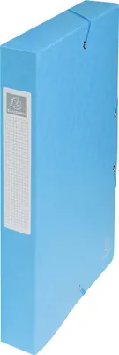 Produktbild von Exacompta 8x Archivbox Karton, 600g, Rücken 40mm + Etikett, A4, Türkis, 50406E