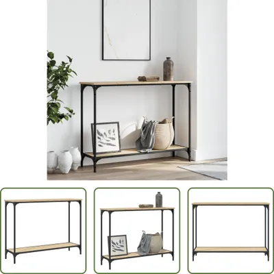 Produktbild von The Living Store Konsolentisch Sonoma-Eiche 101x30,5x75 cm Holzwerkstoff