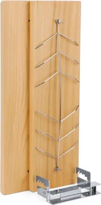 Produktbild von Famanu Vlamzalmplank mit Edelstahlhalter - Cederholz, tragbar, wiederverwendbar