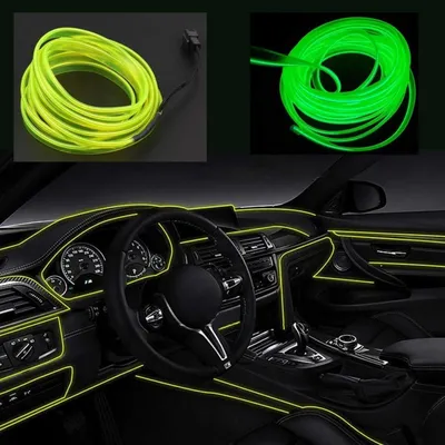 Produktbild von EL-Draht 5m Flexibles Schlauchlicht Neonglühen DC 12V Leuchtendes Grün