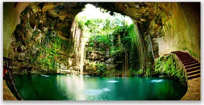 Produktbild von Glasbilder 140x70 Wandbild Druck auf Glas Wasserfall Landschaft