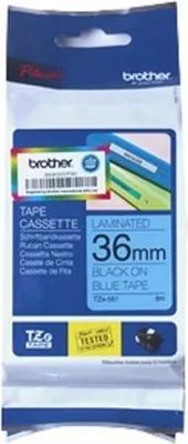 Obrázek produktu pro Brother TZE561CS, Černá na modré, TZ/TZe, Černá, Tepelný přenos, 3,6 cm, 8 m