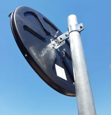 Immagine prodotto di Specchio convesso, diametro 60 cm, colore nero, con supporto regolabile, per la sicurezza stradale