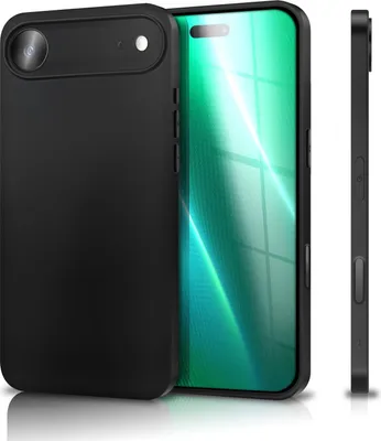 Immagine prodotto di Custodia "Strider" per iPhone 17 Air - Ultra sottile da 1,28 mm, finitura opaca, pulsanti antipolvere, antimacchia, cover morbida al tatto - Nero