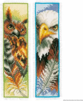 Zdjęcie produktu dla Vervaco – zestaw do haftu krzyżykowego „Sowa i orzeł – zestaw 2 sztuk”, schemat liczenia