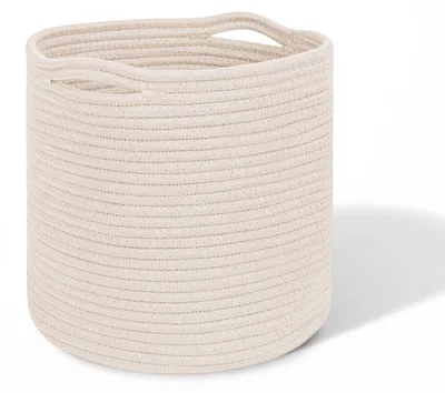 Obrázok produktu pre Pletený košík na prádlo 30 x 30 cm s rukoväťami
