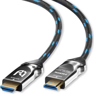 Produktbild von Ultra HDTV 8K HDMI-Kabel 30m, Glasfaser, HDMI 2.1 (48 Gbps), 8K@60Hz, 4K@120Hz, eARC, HDR10+, Schwarz