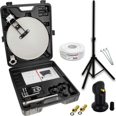 Produktbild von PremiumX Camping SAT Anlage Antenne Stativ Single LNB 10m Kabel im Koffer