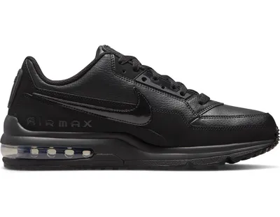A black Nike Air Max LTD 3 sneaker is shown from the side against a white background.