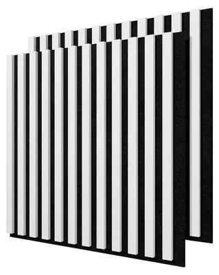 Produktbild von STEGU Linea Acoustic PROline 2er Set Akustikpaneele 60x60,5 cm Schallabsorption MDF Weiß