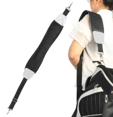 Produktbild von Golftasche-Gurt: Robuster, verstellbarer Tragegurt – rutschfester Golfzubehör-Gurt – aus Nylon – 120x10x5 cm – 190 g Gewicht – Golfgurt
