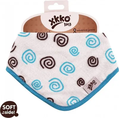 Image de XKKO BMB Spirales&Bulles - Spitle/Scarf, Cyan Spirales (1pc)