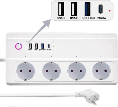 Zdjęcie produktu dla Inteligentna wtyczka ZigBee, 16A, z pilotem, sterowaniem głosowym i funkcją timera - kompatybilna z Alexa, Google Home, Home Assistant