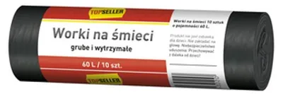Obrázok produktu pre Worki na śmieci 60L 10 sztuk