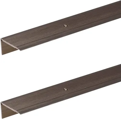 Produktbild von Alberts Treppenkanten-Schutzprofil | Aluminium, bronzefarbig eloxiert | 1000 x 45 x 23 mm | 2er Set