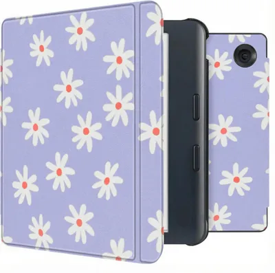 Productafbeelding van imoshion Design Slim Hard Case Sleepcover met stand voor de Kobo Libra Colour - Flowers Distance