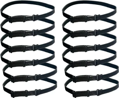 Productafbeelding van Elastische vlinderdas - Set van 12 - Verstelbare stropdassenverlenging - Elastische vlinderverlenging