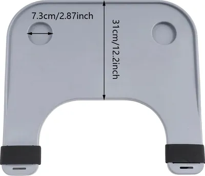 Produktbild von Rollstuhl-Tischplatte, abnehmbares Design, Becherhalter enthalten, Grau