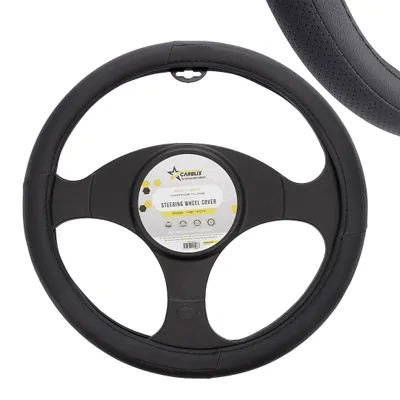 Obrázek produktu pro Potah na volant z pravé kůže, 40–41 cm, černý