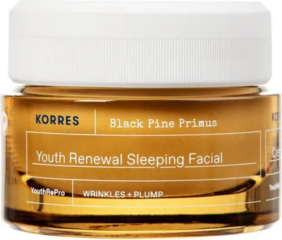 Zdjęcie produktu dla Korres Black Pine Primus Przeciwzmarszczkowy krem na noc, 40 ml
